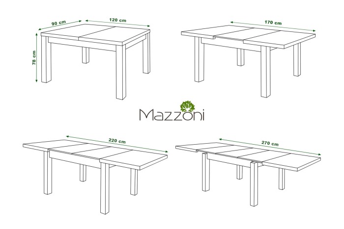 ROYAL Alb Mat - MASĂ EXTENSIBILĂ PÂNĂ LA 2,7 m - MAZZONI.RO