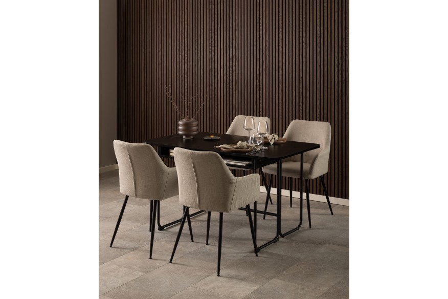 VERA Bej (material Basel 24) - SCAUN MODERN ADÂNC TAPIȚAT PENTRU SALON/LIVING LOFT